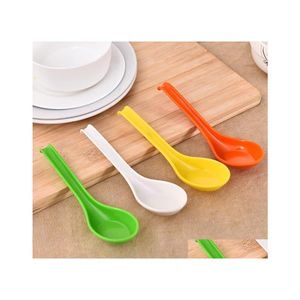 Cucchiai 300 pz/lotto Colorf Gancio Cucchiaio Melamina Ciotola Zuppa Miele Porridge Stoviglie Sn3143 Consegna Goccia Giardino di Casa Cucina Sala da Pranzo Bar F Dhsen