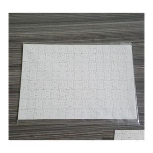 Ferramentas de artesanato Quebra-cabeça de sublimação tamanho A4 Diy Blanks Puzzles Branco Jigsaw 80Pcs Transferência de impressão a calor Presente feito à mão 1335 T2 Drop Deliv Dhuro