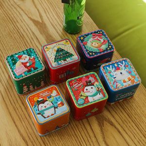 Gift Wrap Christmas Tin Box Storage Candy Tea Organizer Leaf Tank Cookie Container Biscuit Container Cube Gifts stora tryfflar Bulk