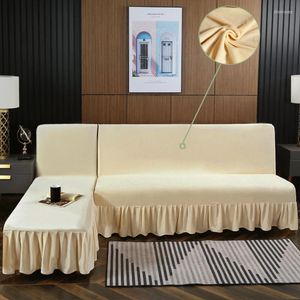 Pokrywa krzesła aksamitna sofa bez ramienia sofa Bedspread Elastyczna kanapa do zamykania w salonie zdejmowane narzuty składane kas
