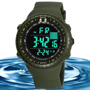 Zegarek sportowy na rękę na rękę na rękę dla mężczyzn Dig Dial Digital Digital 5Bar Waterproof Wristwatch RelOJ Hombre Man Clock