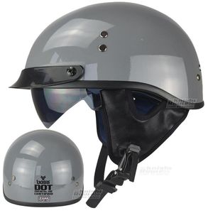 Motorcykelhjälmar Retro Vintage Casco Moto Hjälm Öppen Face Scooter Biker Motorcykel Racing Riding With Dot Certification UnisexMotorcycle