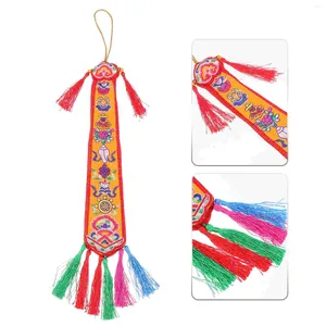 Bolsas de armazenamento bandeira sinalizadores pendentes de oração artesanal estilo nepalês pendurado tibetano decoração de cenas decorativas de tapeçaria ao ar livre de nepal ornamentos de tapeçaria