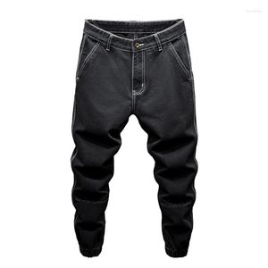 Jeans da uomo neri da uomo Harem Pants Loose Fit Baggy affusolati Streetwear Abbigliamento da uomo Pantaloni in denim 2023 Arrivi