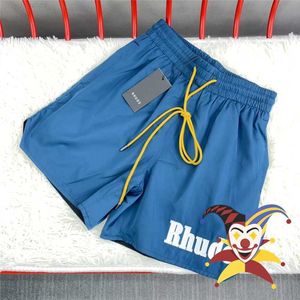 Blue Rhude Shorts Men Women Quality Embroidery Mesh Breeches Xfsl BVD8