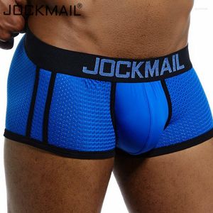 Cueca cueca de roupa íntima masculina boxer respirável boxers masculino sexy pênis gay bolsa calcinha de troncos de troncos