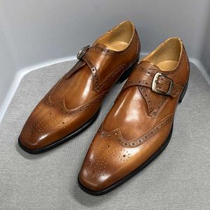 Sapatos sociais femininos salto alto tamanho moderno sapatos luxuosos masculinos couro italiano ponta de asa oxf