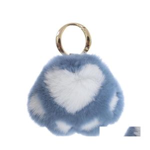 Keychains Bedanyards Girls Girls Presente Rabbit Fur Claw