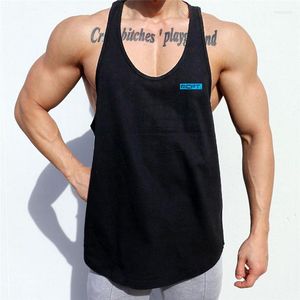 Erkek Tank Tops Egzersiz Markası Top Gym Giyim Moda Sporları Vücut Geliştirme Kolsuz Fitness Yelek Kas örtüsü Erkekler Singlets