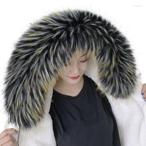 Baskar stor faux päls krage dekoration kappa sjal halsduk cape kvinnor män vinter varm hatt brim