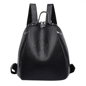 Borse da scuola 2023 Zaino da donna vintage Zaini in pelle PU per ragazze adolescenti Borsa a tracolla femminile da viaggio Zaino piccolo Mochila