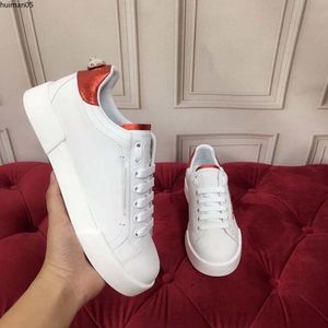 2023the Man arrival Casual Shoes White Black Red Fashion Mens Women Leather Breathable Shoes Open Low sports Sneakers hm05717