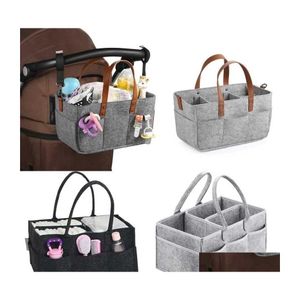DIAPER Väskor Baby Organizer Portable Holder Bag 33*23*18cm för omklädningsbil Bolfe Caddy Nappy Maternity Nursery Storage Bin 220125 Drop Del Dhtkx