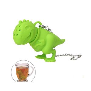 Coffee Tea Tools Creative Dinosaur Shape Infuser Strainer Teaware Empty Sile Bags Kitchen Supplies Herbal Filter Diffuser Drop Del Dhta7