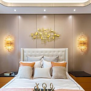 Настенные лампы роскошные хрустальные светильники для домашней гостиной лампы фон спальни для спальни кровати светодиод