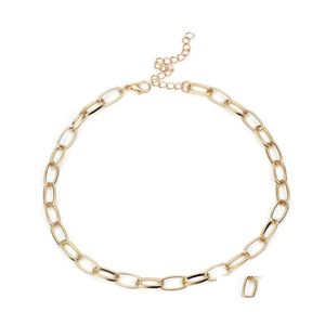 Chokers Selling Punk Style Link Chain Necklace Jewelry Gold Plated Simple Short Circle Collar Choker For Women Drop Delivery Necklac Ot7Mb