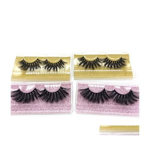 Falsche Wimpern 5D 25 mm 3D-Nerz-Augen-Make-up-Wimpern Weiche natürliche dicke gefälschte Verlängerung Schönheitswerkzeuge 10 Paar Drop-Lieferung Gesundheitsaugen Dh348