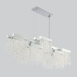 Lampadiers Crystal lampadario Isola di lusso Funzione per soggiorno Light Dining Light Modern Villa a forma di arte