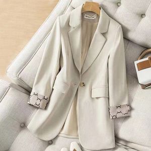 Womens Suits Blazers Tide Brand Retro Fashion designer Pure color thin casual Series Suit Jacket A grain of buckle Slim Plus Size Women's Clothing A107