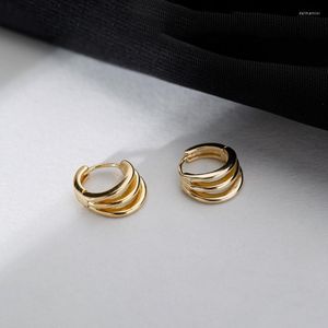 Hoop Earrings Punk Metal Minimalist Simple Fashion Round Small For Women Men Vintage Trendy Gold Silver Color