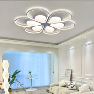 Plafoniere Lampada creativa per soggiorno Moderna camera da letto intelligente Studio LED Paralume decorativo per interni Lampadario da pranzo semplice