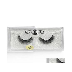 False Eyelashes 12 Styles 1Pair/Lot 100 Real Siberian 3D Mink Fl Strip Eyelash Long Individual Lashes Extension 1 Pair Drop Delivery Dhpyj