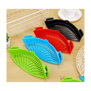 Other Kitchen Tools Accessories Sink Strainer Sile Pot Pan Bowl Funnel Washing Colander Rice Washer Home Drop Delivery Garden Dining Dhwv5