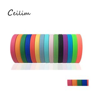 Jelly Glow Sile Wristband Bracelet Sports Casual Female Men Pure Color For Simple Women Unisex Can Custom Drop Delivery Jewelry Brac Ottid