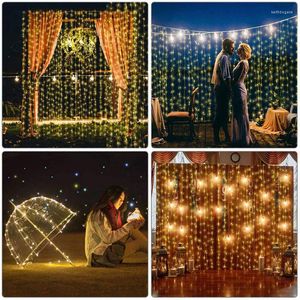 Strings 3m LED Curtain Window Fairy Lights Festoon com ano remoto Garland Christmas Decoration USB Power 2023