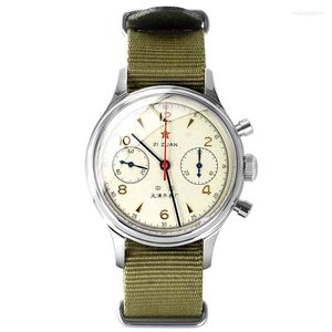 손목 시계 1963 시계 진짜 40mm 38mm 남자 크로노 그래프 시계 사파이어 기계식 ST1901 갈매기 운동 군대