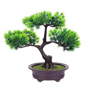 Decorative Flowers Simulation Bonsai Small Potted Artificial Pine Decoration Ornament & Wreaths