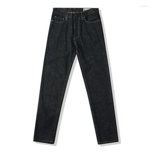Męskie spodnie ciężkie amekaji dżins mężczyźni retro ołówek dżinsy nogi solidny kolor prosty swobodny dopasowanie oryginalne spodnie