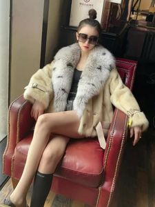 Женский меховой фальшивый импорт бархат hl mink coat Женский кожаный кожа