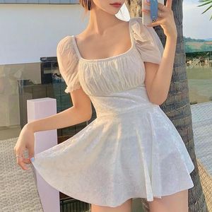 Women's Swimwear Swimsuit Women One Piece Beach Suit Female Swim Beachwear Japanese Korean With Skirt Backless Sexy Bubble