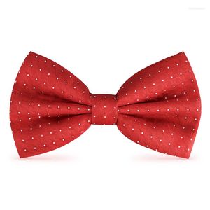 Bow Ties 2023 Fashion Men's For Wedding Double Fabric Red Bot Bowtie Club Banquet Jubileum Butterfly Tie med presentförpackning