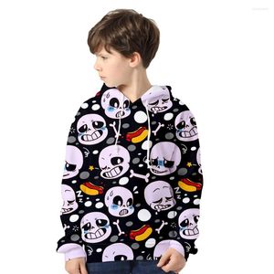 Capuz de moletom masculino Undertale Sweatshirts Child/meninos/meninas 3D Imprimir moda com capuz Casual Casual Capuz para crianças roupas de outono