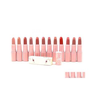 口紅ジェンナーlippenstifteマットセクシーなピンクチューブ長い最後の12色のメイクアップメイクドロップデリバリーヘルスビューティーリップスdhjji