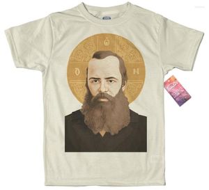 Camisetas para hombre, camiseta 2023, camisetas clásicas a la moda para hombre, camiseta Fyodor Dostoevsky, camiseta con diseño de cuello Summero