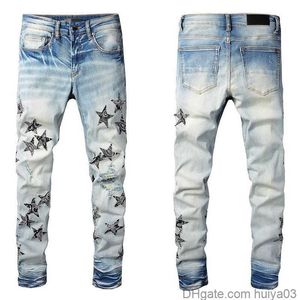 Designer man jeans svart byxa 2022 jogger plus size m￥la mager vit l￥ng rip mens dragkedja baggy n￶d stj￤rna denim ungdomen slim fit huiya03