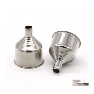 Hip Flasks Stainless Steel Funnel For Flask Wine Pot Oil Wide Mouth Small Size/Big Size Drop Delivery Home Garden Kitchen Dining Bar Dhndt