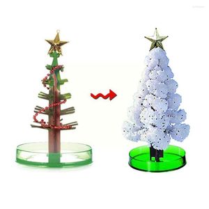 Juldekorationer Magic Growing Tree Santa Diy Paper Craft Kid Toy Trees Decor Education Decoration Table D H4N1