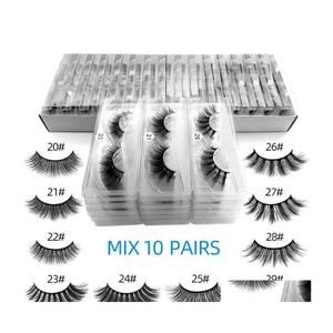 Yanlış Kirpikler Toptan 10 Stil 2029 3D Mink Kirpikleri Doğal Sahte Makyaj Çiftleri Teslimat Sağlığı Güzellik Gözleri DHE3O