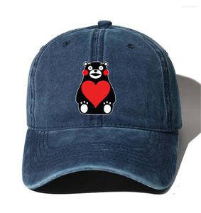 Basker tonåringar denim baseball cap män kvinnor cowboy ben sommar höst hip hop för anime kumamoto tecknad hattar