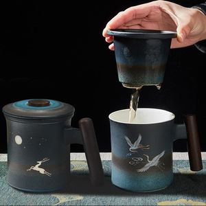 Muggar Luxury Fashion Coffee Cup Blue Bulk Espresso Creative Original Ceramic Mug Breakfast Bubble Tea Friends Drinks Tazas Milk