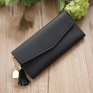 Wallets Pingente simples feminino Design longo 30% Off Hotther Wallet Fashion PU Leather Litchi Padrão Short Coin