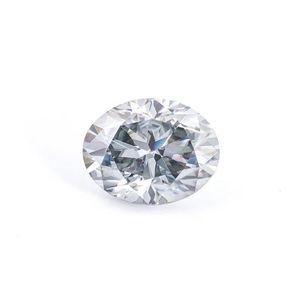 Andra andra certifierade ljusgrå färg ovala klippa Moissanite Loose Stone Diamond Test Pass GRA Lab Gemstone för DIY smycken Ringother D