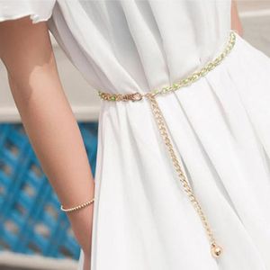 Belts Women's Cinch Belt For Dresses Pearl Waist Chain Lady Rhinestone Inlaid Dress Decorative BeltsBelts