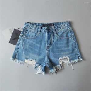 Dames shorts Summer Blue Denim for Women Black Jeans scheurde korte Mujer White Jean noodlijdende Koreaanse streetwear