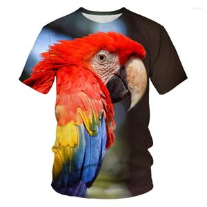 Męskie koszule 2023 Plant Flower and Bird Wzór drukowania Koszulka letni mężczyźni Kobiety moda mody z krótkim rękawem śmieszne koszulki 3D Casual
