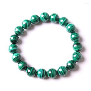 Charmarmband smycken naturliga malachitarmband ingen färgämne grön kristall mode gåva